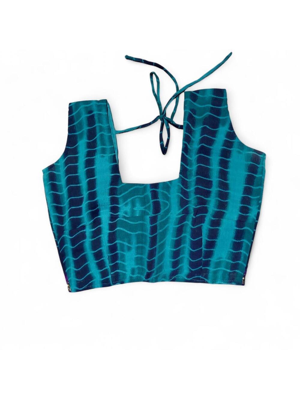 Antik Batik Women's Multi and Blue Crop-top